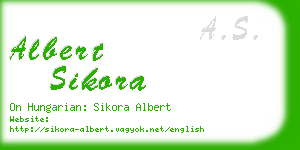 albert sikora business card